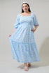 Aubry Butterfly Essy Smocked Maxi Dress Curve